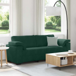 3-kohaline diivan, tumeroheline, 220 x 77 x 82 cm, samet