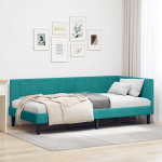 Nurga voodiraam peatsiga T&uuml;rkiis 100 cm x 200 cm Samet