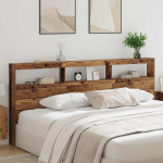 Peats LED-ribatuledega Vana puit 220 x 17 x 102 cm Tehispuit
