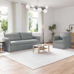 Diivan 2 tk helehall 196 x 82 x 85 cm kangas