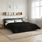 T&auml;ispika aasta tekk Must 220 x 260 cm Mikrokiud ja Teddy villa