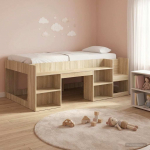 Laste voodiraam koos ladustamisega Sonoma tamm 90 x 200 cm