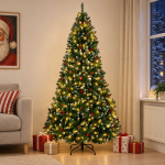 Kunstlik kokkupandav j&otilde;ulupuu 210 cm 300 LED-i Soe valge