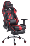 Racing kontoritool Limit jalatoega, must/punane