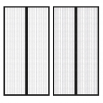 Ukse putukakardin 210 x 100 cm 2 tk magnetiga must