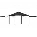 Varjualune, topeltkatusega, 3x3x2,75 m, antratsiithall 180 g/m&sup2;