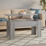 Kohvilaud, hall Sonoma tamm, 101 x 49 x 52 cm, tehispuit