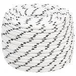 Punutud paadik&ouml;is, valge, 14 mm x 25 m pol&uuml;ester
