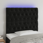 LED-voodipeats, must, 100x7x118/128 cm, samet