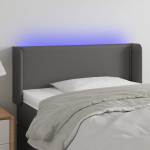 LED-voodipeats, hall, 103x16x78/88 cm, kunstnahk