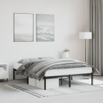 Metallist voodiraam, must, 140x190 cm