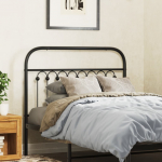 Metallist voodipeats, must, 100 cm