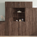 Hoiukapp, pruun tamm, 80 x 42,5 x 225 cm tehispuit