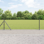 KUUSNURKNE AIAPIIRE HALL 0.4X10 M TERAS, AIA POSTID KOOS ALUSPINKADEGA 7 TK &Oslash;32MM 50CM GALVANISEERITUD TERAS