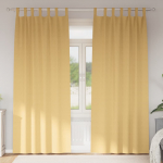 Kardinad r&otilde;ngastega 2 tk beež 260 x 140 cm pol&uuml;ester