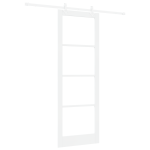 Libisev uks koos tarvikute komplektiga valge 83x232 cm solid puit m&auml;nnipuit