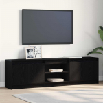 TV &Uuml;ksused 2 tk Must 180 x 34 x 50 cm Tehispuit