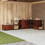 K&ouml;&ouml;gi riiulite komplekt rooste 60 x 50 x 92 cm teras