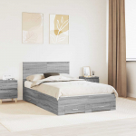 Voodiraam peatsiga sahtliga Hall Sonoma 120 x 190 cm Tehispuit