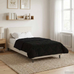 T&auml;ispika aasta tekk Must 135 x 200 cm Mikrokiud ja Teddy villa