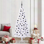 Tehisj&otilde;ulupuu koos 300 led-iga valge 210 cm pvc ja teras