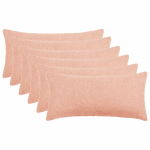 Diivanipadi 6 tk HEERLEN roosa 40 x 80 cm boucl&eacute;