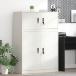 Hoiukapp 2 tk Valge 90 x 40 x 130 cm Teras Lukustatav