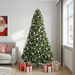 Kunstlik roheline j&otilde;ulukuuliga j&otilde;ulupuu 210 cm 300 LED-i