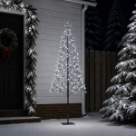 Valgusketiga LED-j&otilde;ulupuu Must 180 cm Teras 196 LED-i