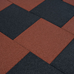 P&otilde;randakaitsematid, 12 tk, kumm, 50 x 50 x 3 cm, must