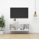 Seina telerikapp, valge, 37 x 37 x 107 cm, puitlaastplaat