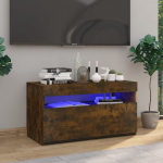 Telerialus LED-tuledega, suitsutatud tamm, 75 x 35 x 40 cm
