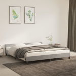 Voodiraam ilma madratsita, helehall, 160x200 cm, samet