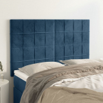 Voodipeatsid 4 tk, tumesinine, 72x5x78/88 cm, samet