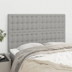 Voodipeatsid 4 tk, helehall, 72x5x78/88 cm, kangas