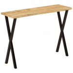 Konsoollaud naturaalsete servadega, 105 x 33 x 76 cm, mangopuit