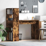 Laud riiuliga suitsetatud tamm 113 x 54 x 120 cm tehispuit