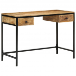 Kirjutuslaud pruun 105 x 50 x 75 cm soe mango puit ja metal
