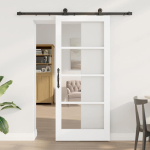 Liuguks valge 86 x 198.5 cm puit ja metall