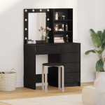 Tualettlaud sahtliga 2 tk must 50 x 41 x 135 cm tehispuit