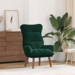Tugitool Tume rohelise 69 x 74 x 93 cm Samet