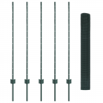 Keermestatud traadi aed 5 u posti rohelises 1.2x10 m teras