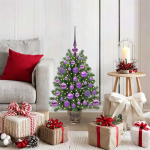 Tehisj&otilde;ulupuu koos 150 LED-iga Roheline 75 cm PE ja PVC