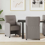 Ratastega S&ouml;&ouml;gi-toolid 2 tk Pruunikashall 57 x 67 x 95 cm