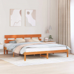 Voodiraam peatsiga Pruun 180 x 200 cm M&auml;nnipuit