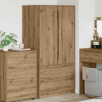 Vannitoa kapp sahtliga k&auml;sit&ouml;&ouml;puu 79,5 x 49 x 156 cm tehispuit