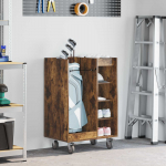 Baarikapp rattaga &Uuml;ksv&auml;rviline Suitsetatud tamm 65 x 45 x 98 cm