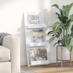 Ajakirja riiul riiuliga Valge 43 x 11 x 102 cm Tehispuit