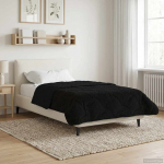 Suvised teki Must 155 x 200 cm Mikrokiud ja Teddy villa