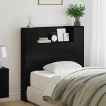 Peats LED-ribatuledega Must tamm 100 x 15 x 103,5 cm Tehispuit